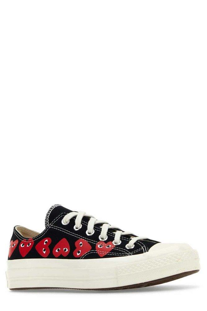 COMME DES GARCONS PLAY X Converse Chuck 70 Heart Printed Lace up Sneakers in White for Men Lyst UK