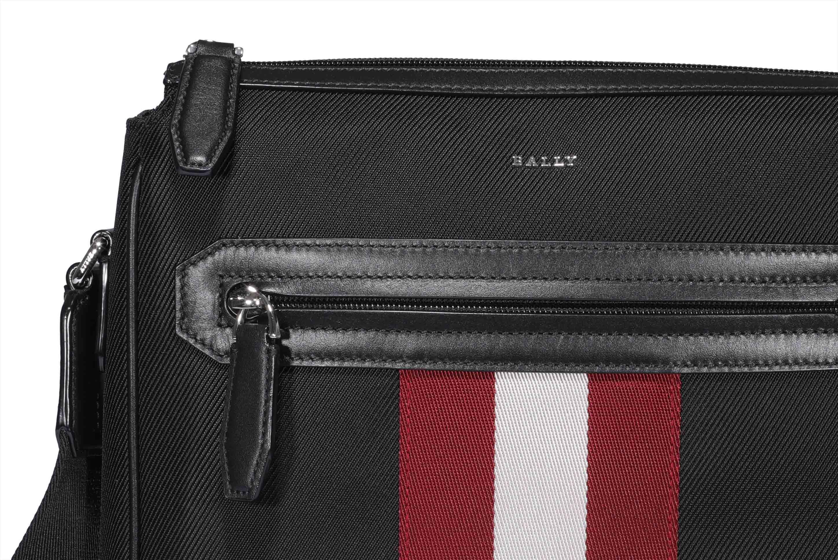 Bally Currios Striped Band Messenger Bag in Black for Men - Save 60% - Lyst