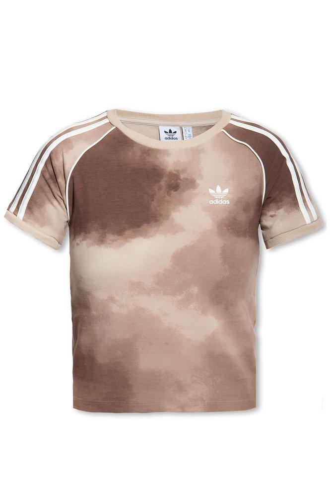 adidas Originals T-shirt With Logo in Brown | Lyst