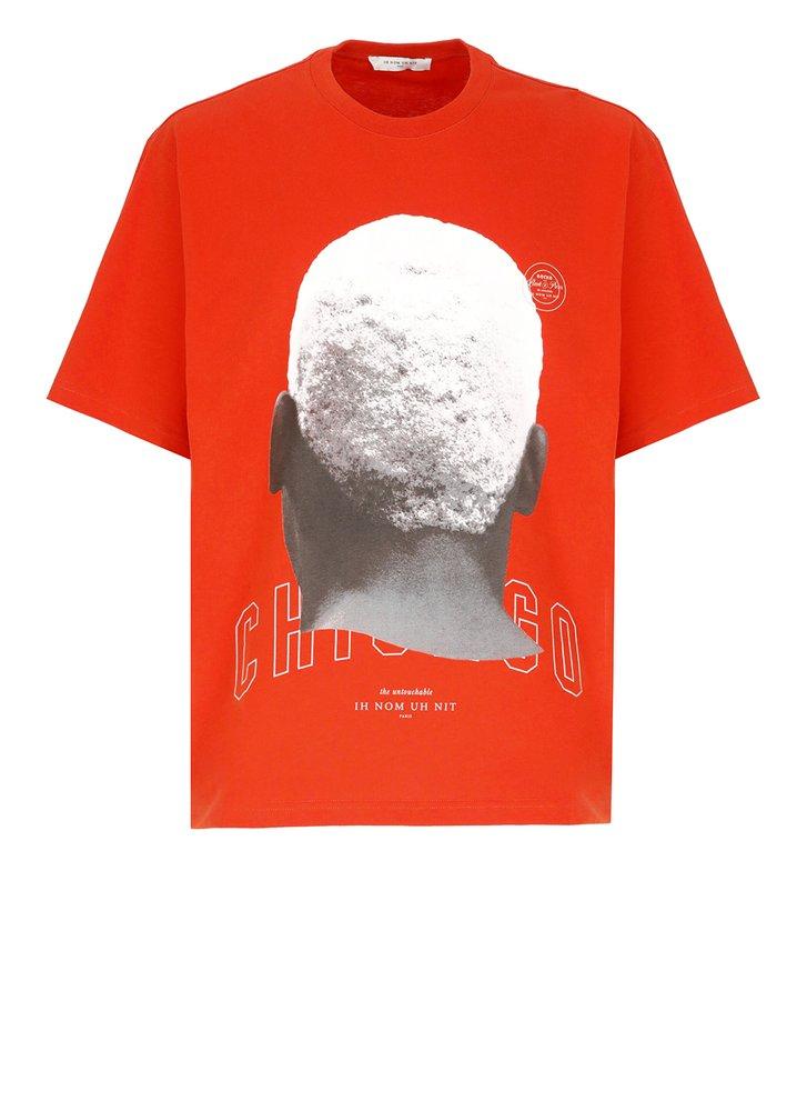 ih nom uh nit Graphic Printed Drop Shoulder Crewneck T-shirt in Orange for  Men | Lyst