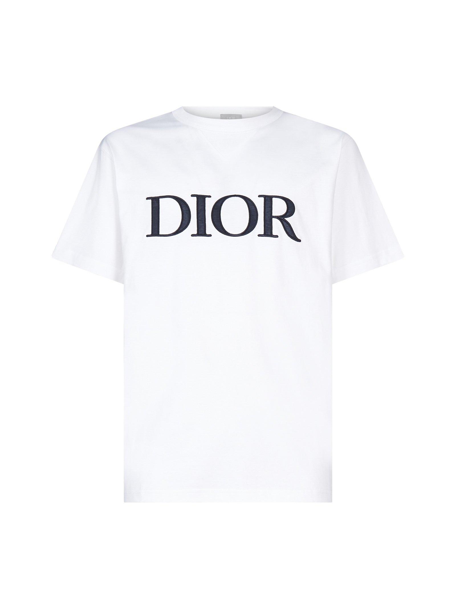 Dior Logo Print T-shirt in White for Men | Lyst