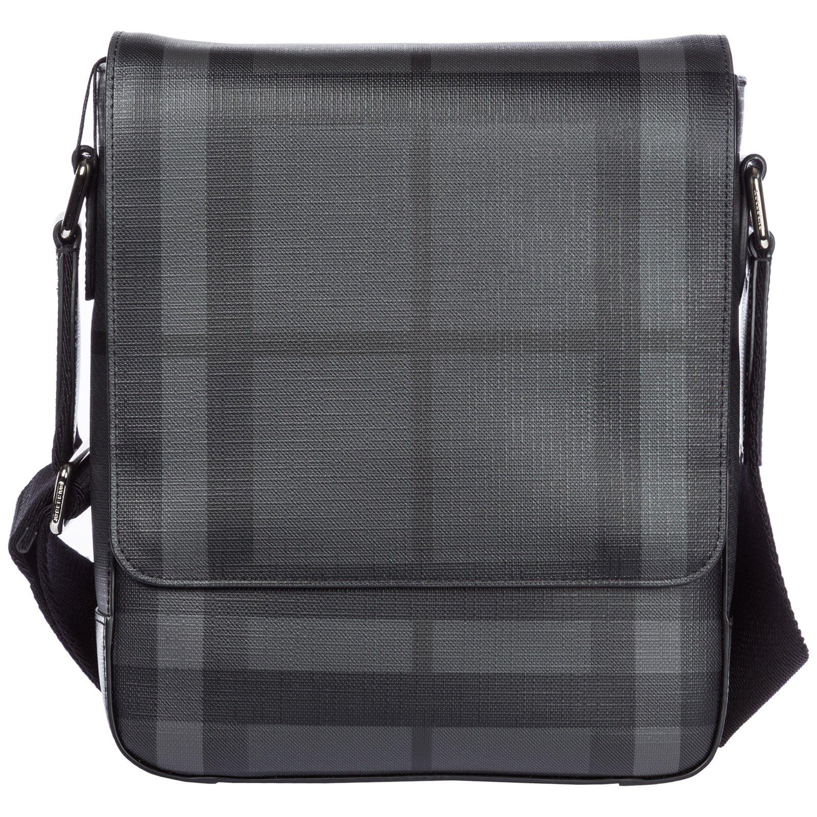 Burberry London Check Crossbody Bag in Charcoal/Black (Black) for Men - Lyst