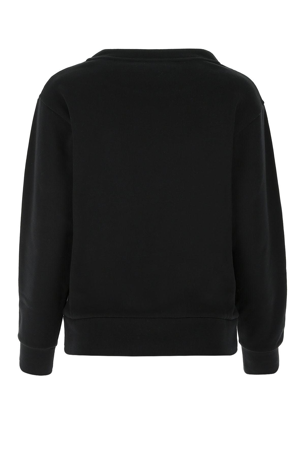 Moncler Cotton Logo Patch Sweatshirt in Black - Lyst