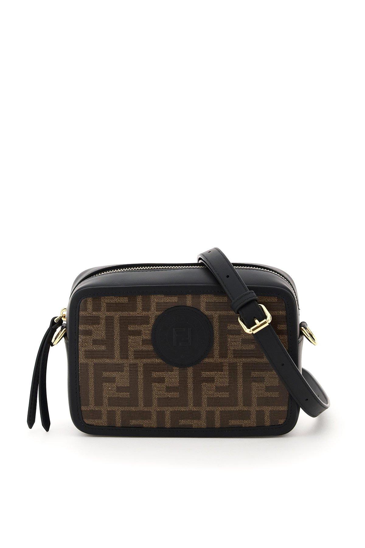 Fendi Leather Mini Camera Case Crossbody Bag in Brown - Lyst