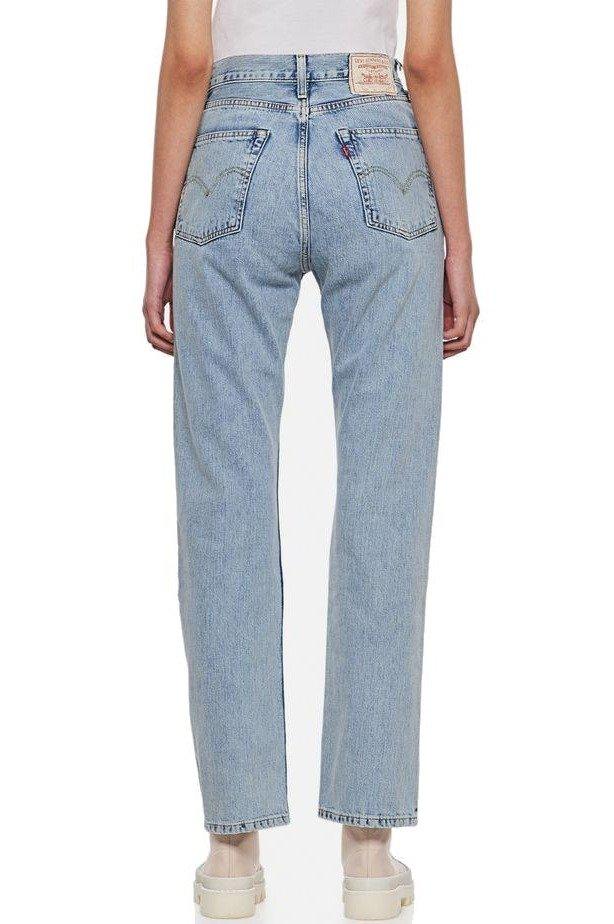 Levis high waisted straight leg jeans cheap