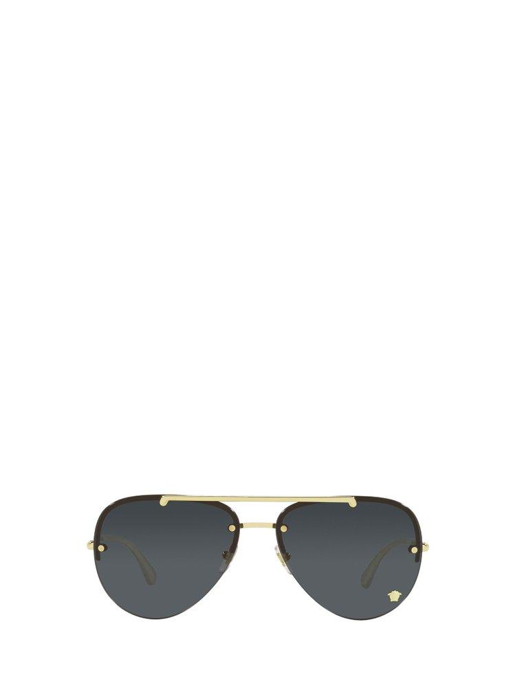 Versace Eyewear Medusa Glam Aviator Sunglasses Lyst