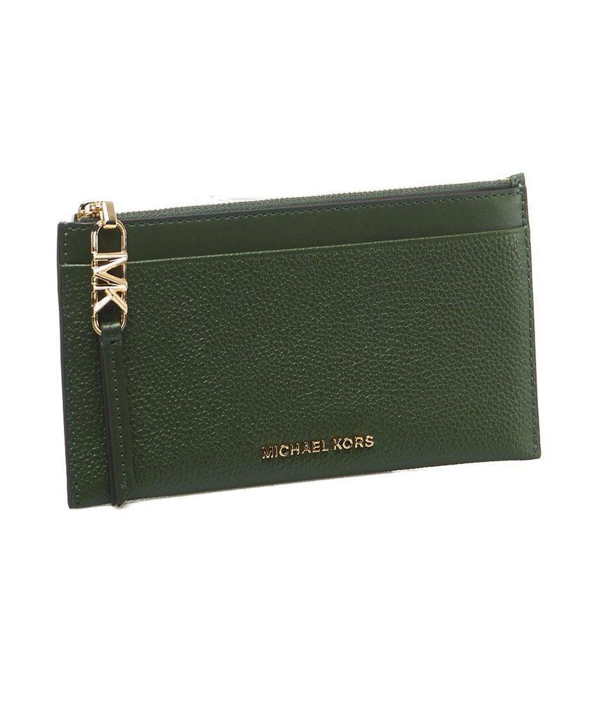 Michael Kors Logo-Plaque Zip Wallet