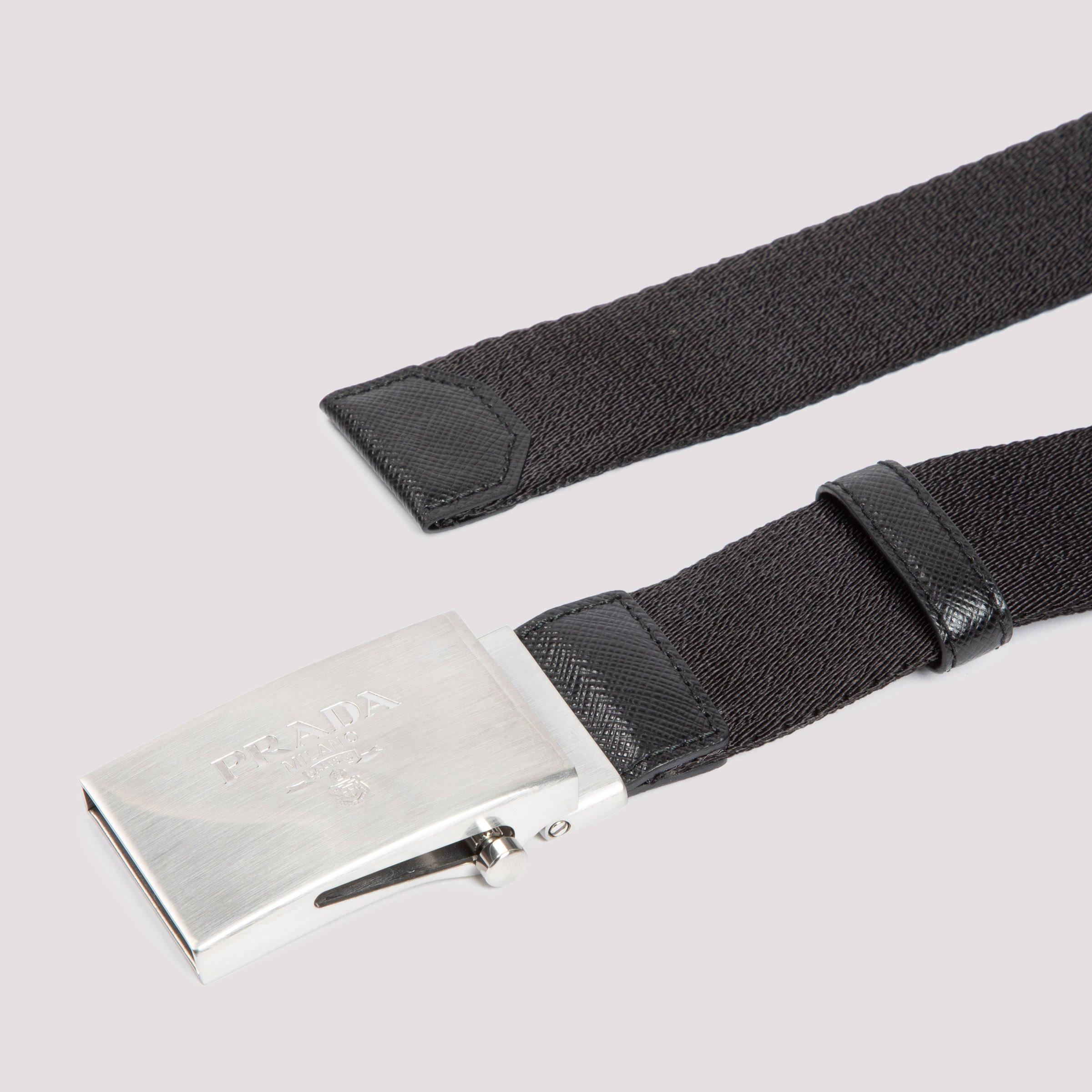 Prada Nastro Logo-engraved Double-wrap Nylon Belt in Black for Men | Lyst