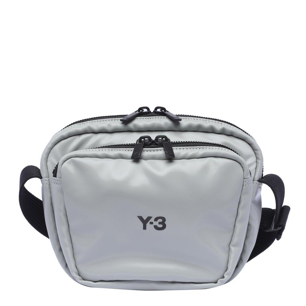 Y-3 Logo Printed Two Zip Pockets Crossbody Bag in Metallic for Men | Lyst