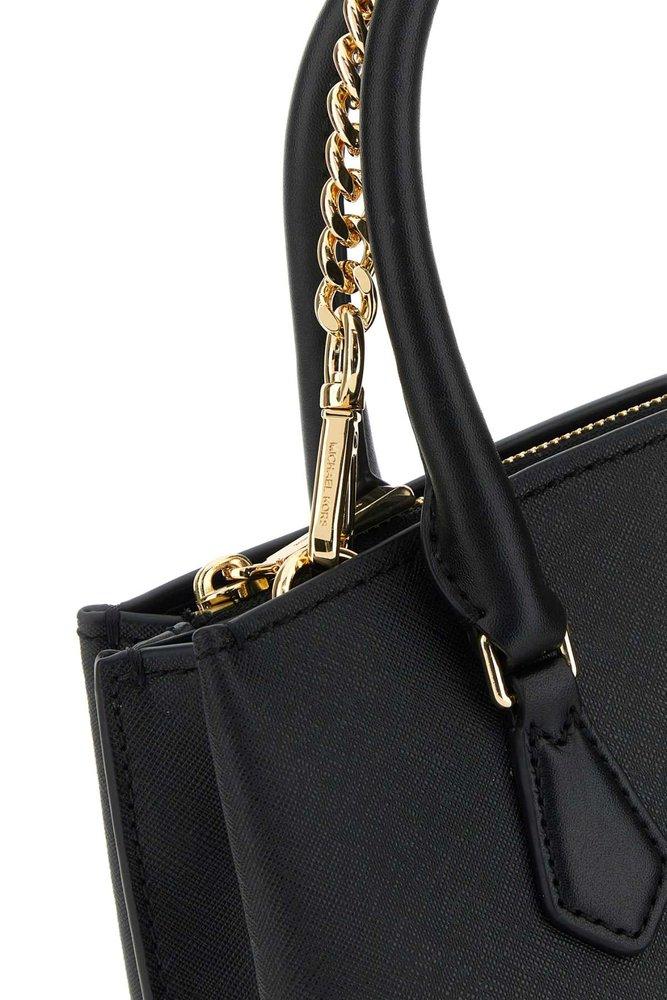 Michael Kors padlock-detail Leather Tote Bag - Black