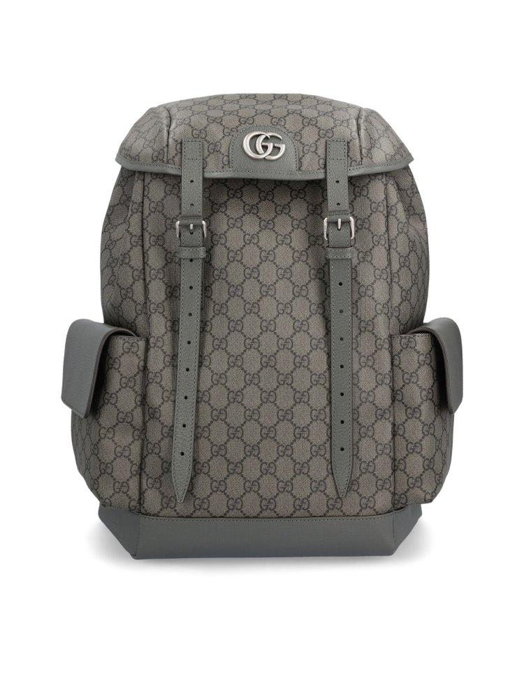 Ophidia GG medium backpack in grey and black Supreme