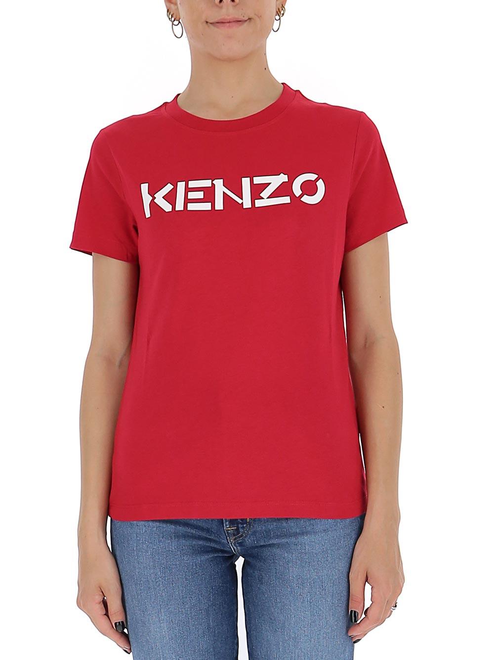 red and black kenzo shirt