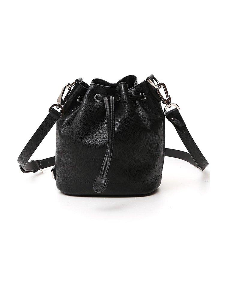 Longchamp Le Foulonné Small Bucket Bag in Black | Lyst