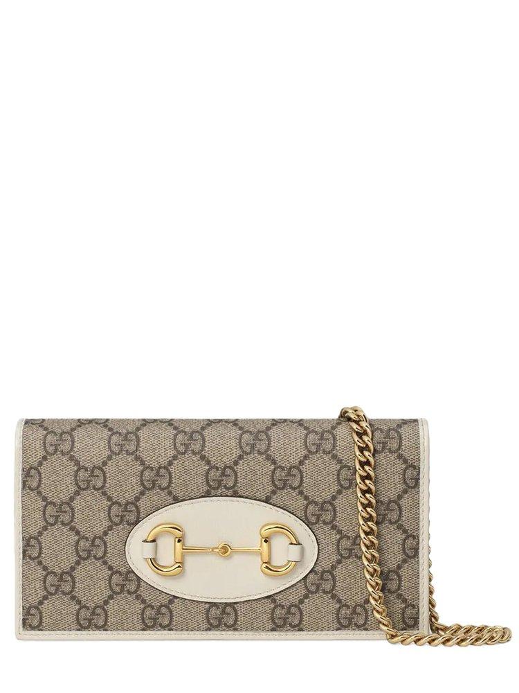 Gucci 1955 Horsebit Chain Strap Wallet in Gray Lyst