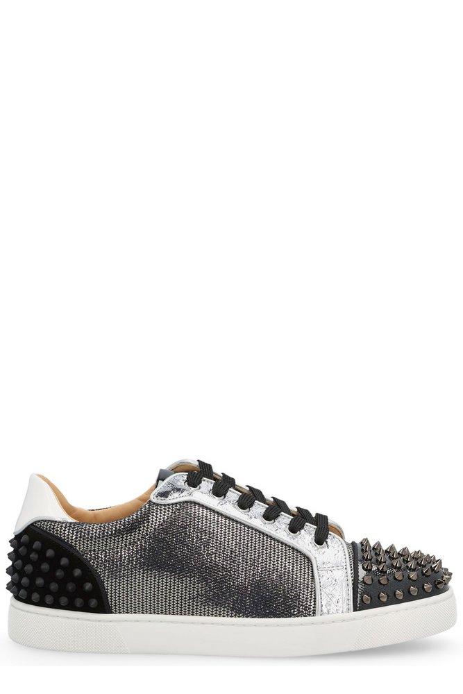 Seavaste 2 - Low-top sneakers - Calf leather and spikes - Black - Christian  Louboutin