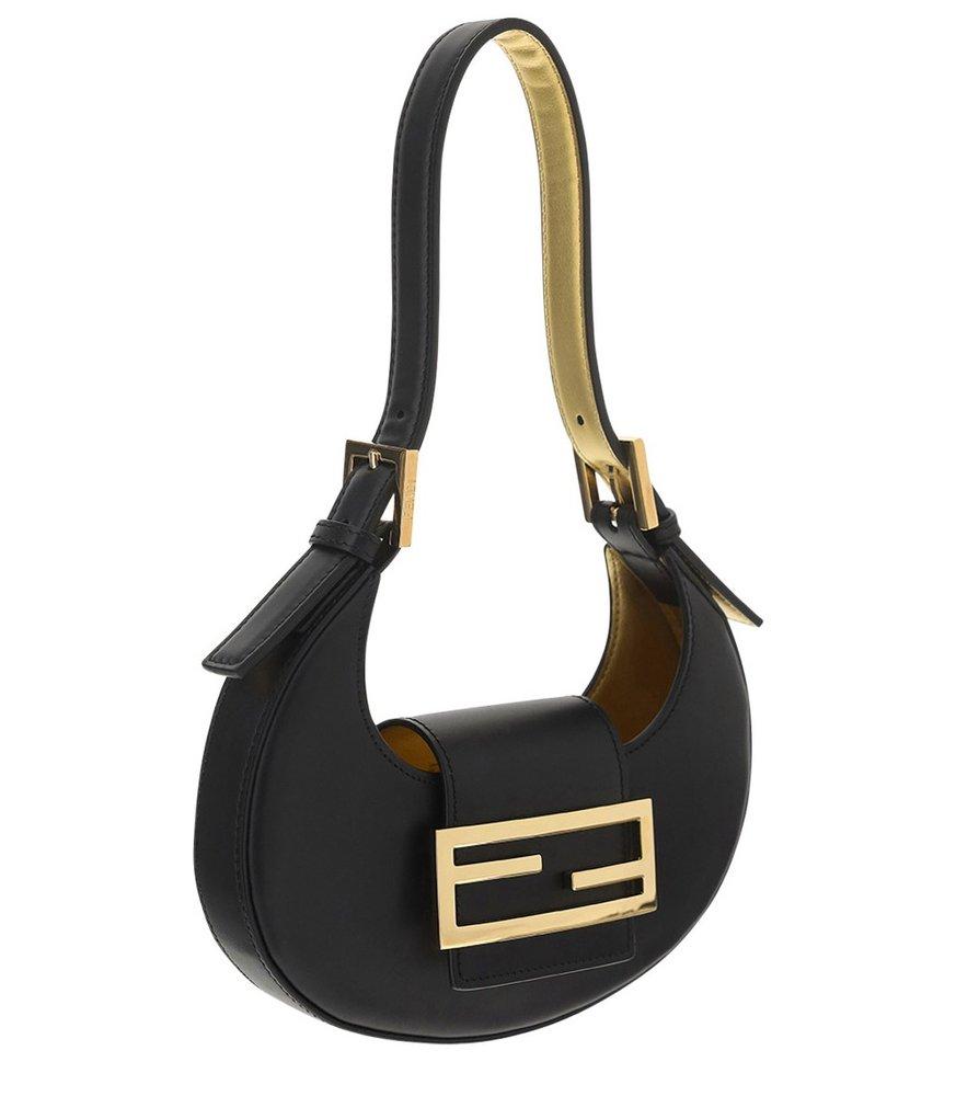 Fendi, Bags, New Fendi Mini Cookie Hobo Bag Black Leather