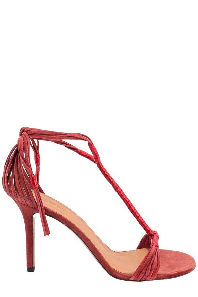 Isabel Marant Anssi Lace-up Fastened Sandals in Red | Lyst