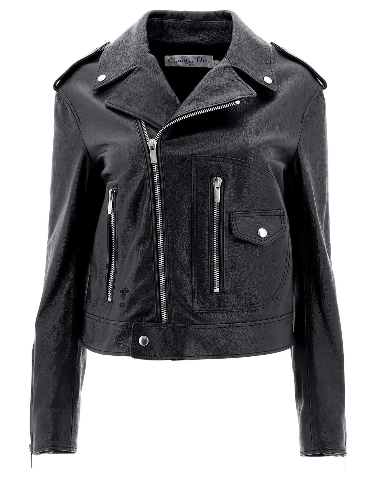 Dior Odeo Biker Jacket in Black | Lyst