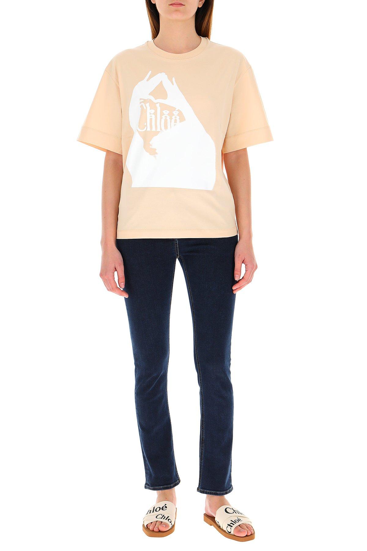 Chloé Cotton T-shirt in Pink - Save 32% - Lyst