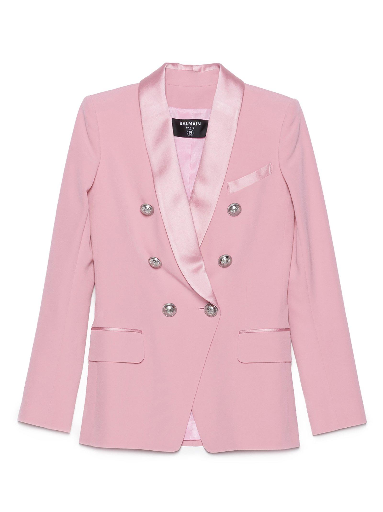 balmain hot pink blazer