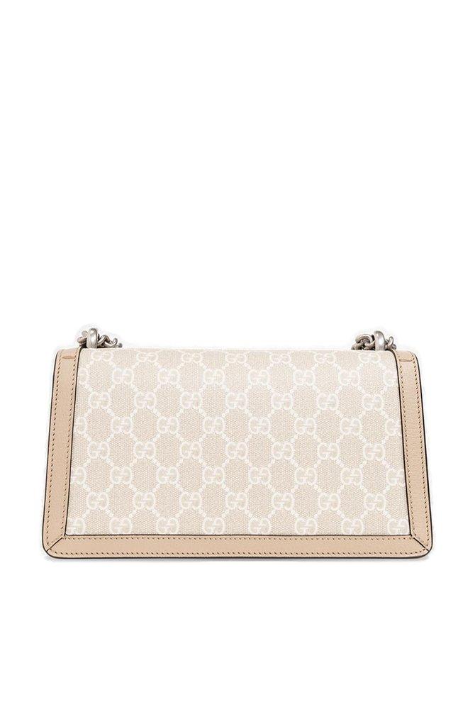 Dionysus small shoulder bag in beige and white Supreme canvas