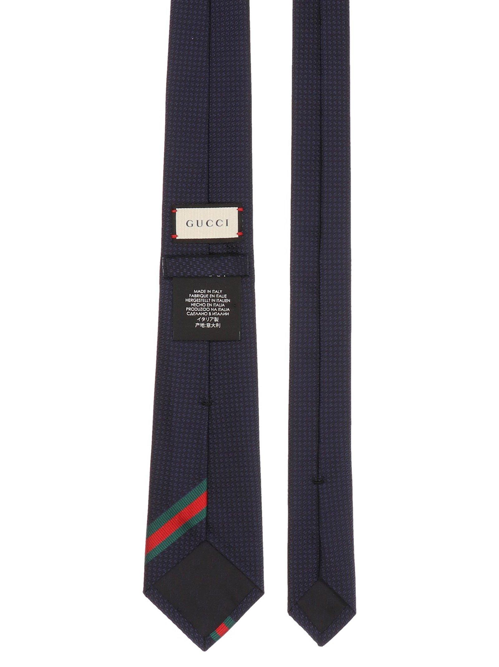 Gucci Silk Tie With Bee Web in Blue for Men - Save 33% | Lyst ...
