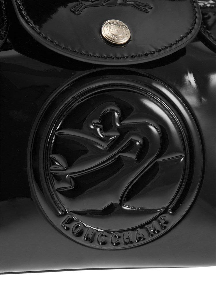 Longchamp Le Pliage Cuir - Xs Gloss Handbag in Black | Lyst