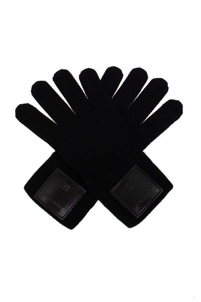Save 13% Givenchy Wool Logo-patch Knitted Gloves in Blue for Men Mens Accessories Gloves 