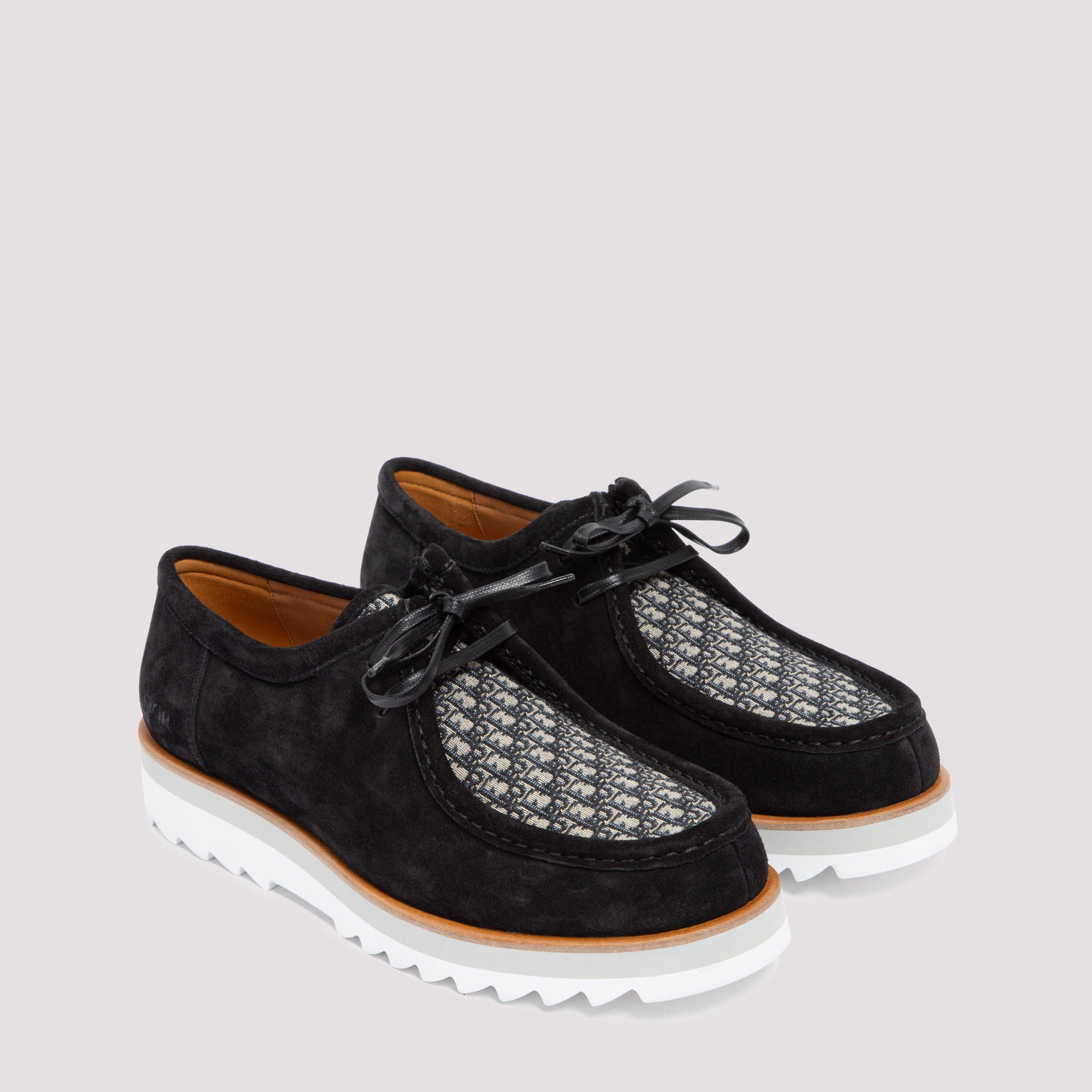 Dior Oblique Derby Shoes in Black for Men | Lyst