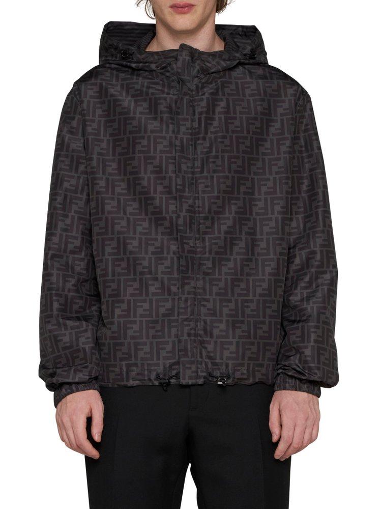 Casual jackets Fendi Jr - Monogram FF reversible jacket in black