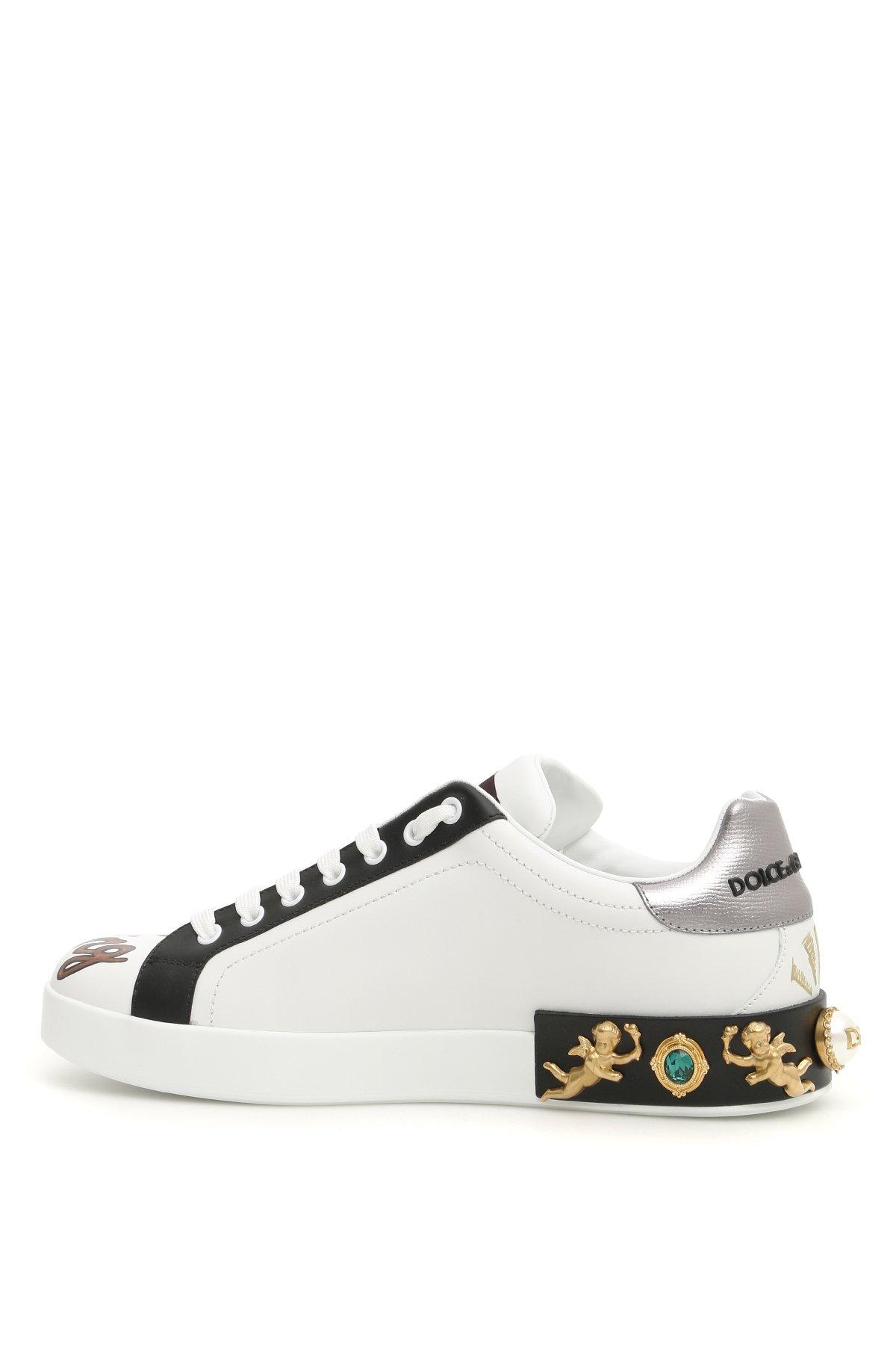 Dolce Gabbana Amore Patch Sneakers for Men Lyst Canada