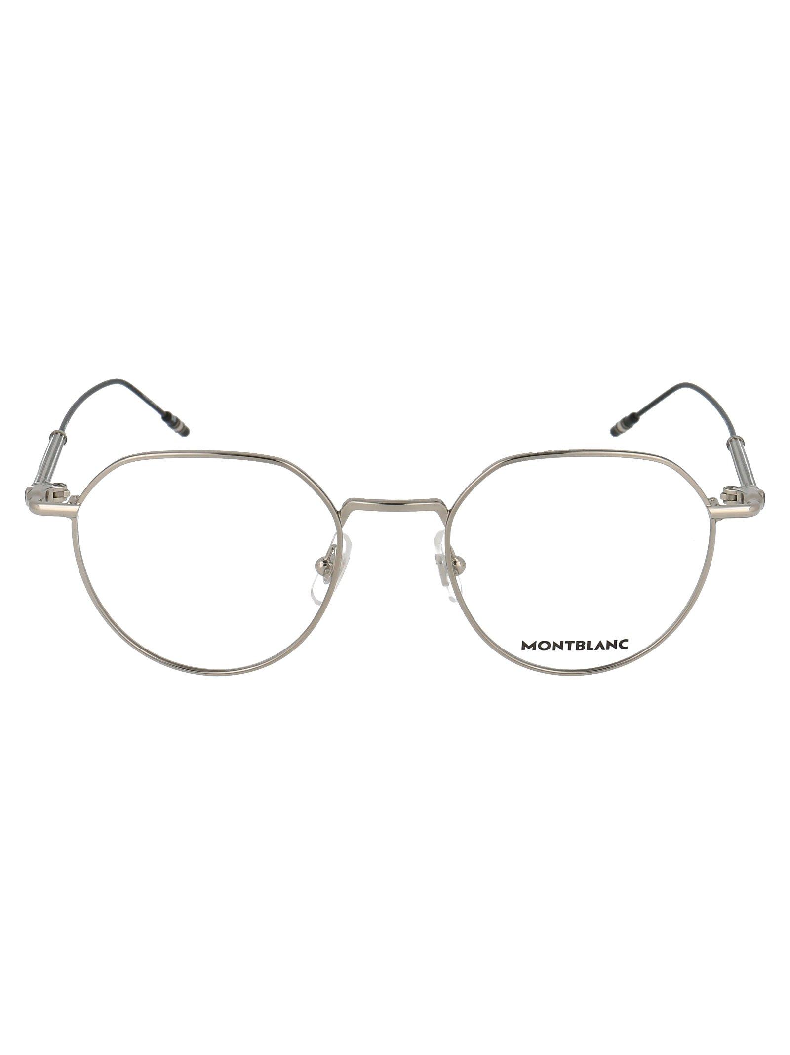Montblanc Round Frame Glasses in Metallic | Lyst