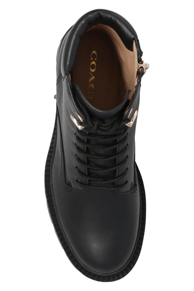Coach combat boots womens discount