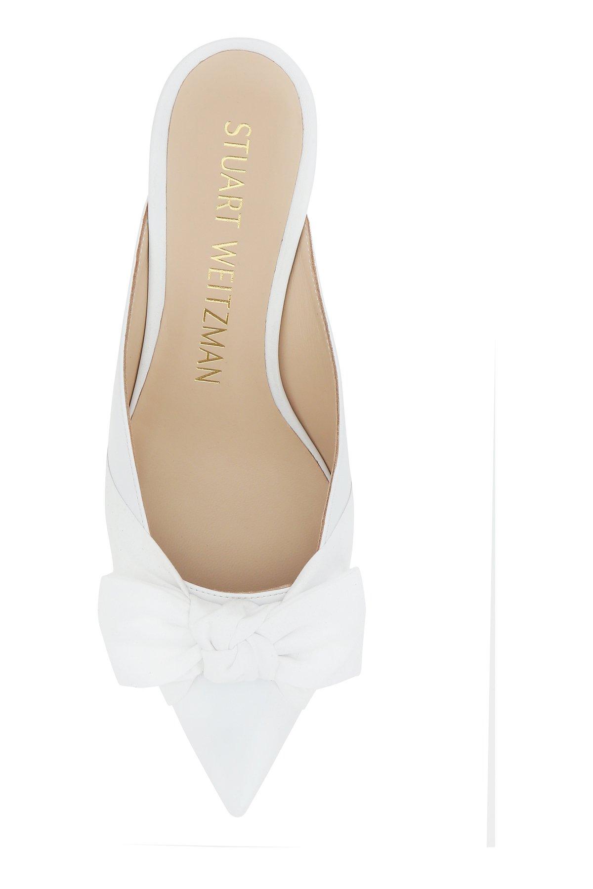 stuart weitzman white mules