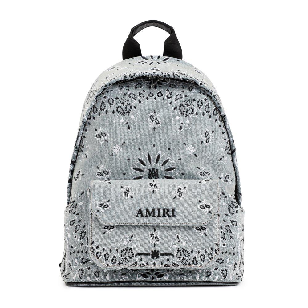 Amiri Bandana Denim Backpack Unica in Gray for Men | Lyst