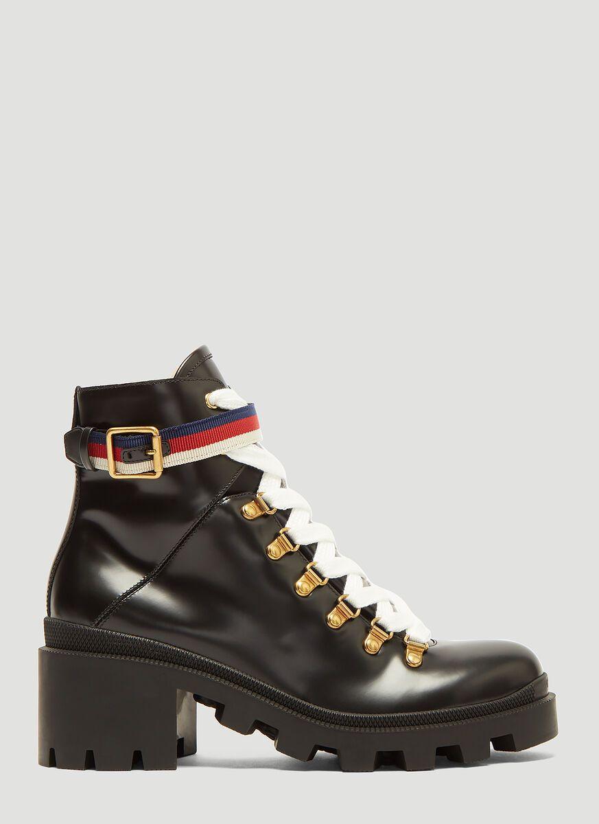 gucci lace up boots