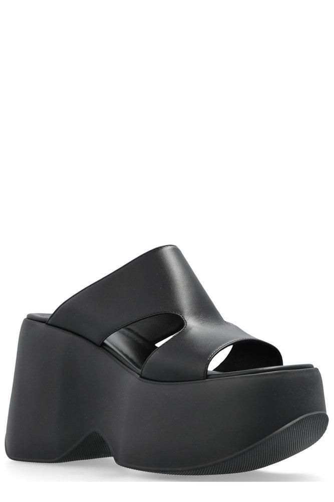 Vic Matié Yoko Cut-Out Open Toe Sandals in Black | Lyst