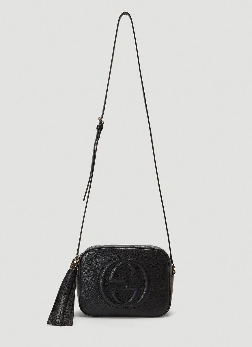 gucci soho black leather crossbody bag