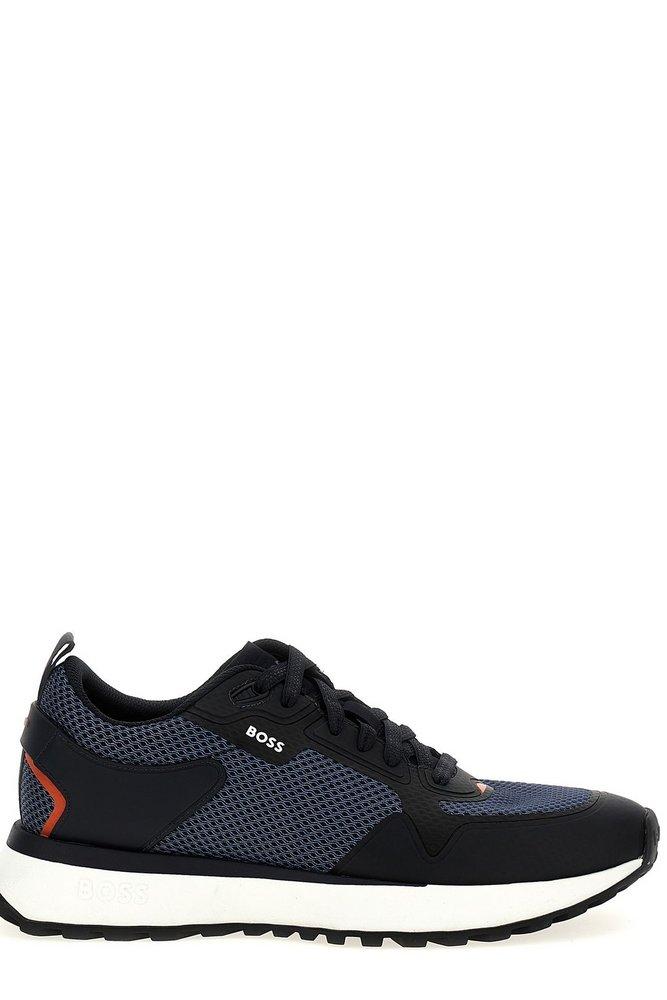 BOSS Jonah Mesh Sneakers in Black for Men Lyst UK