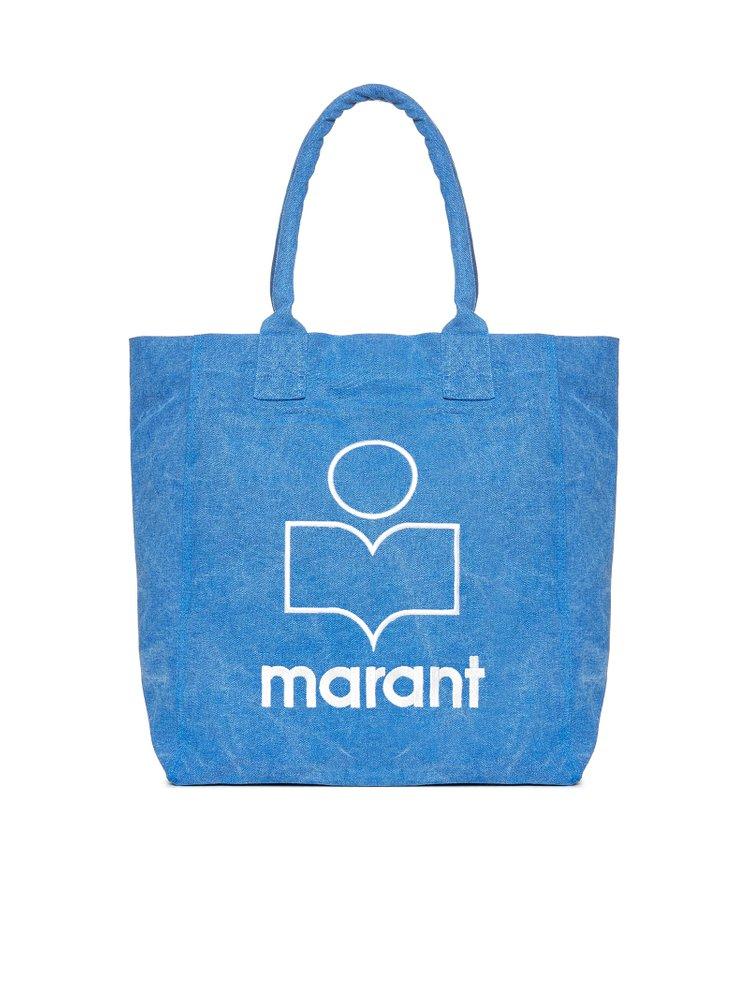 Isabel Marant Logo Embroidred Large Tote Bag in Blue | Lyst