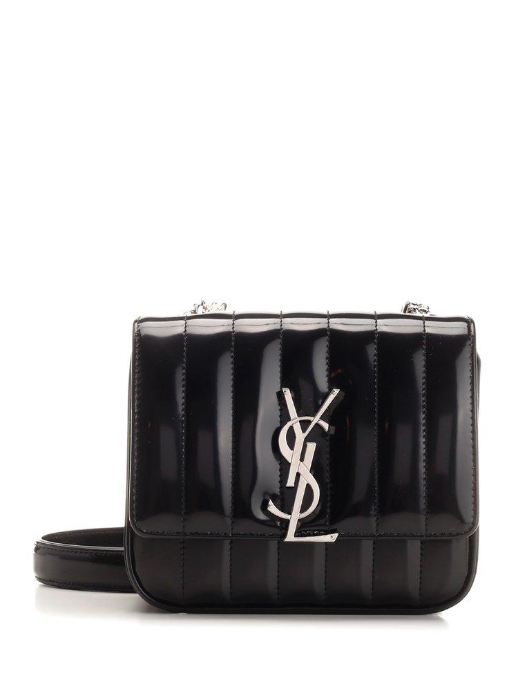 Vicky small in top matelassé patent leather