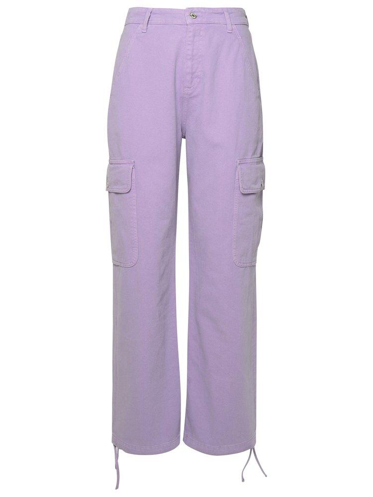 Lilac Cargo Bootcut Pants