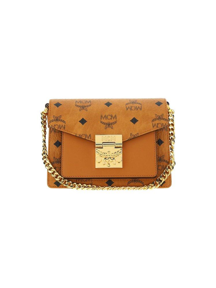 MCM Patricia Visetos Crossbody Bag in Brown Lyst UK