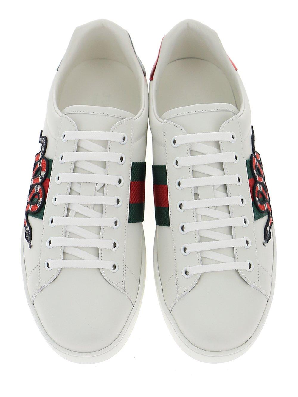 gucci white sneakers snake