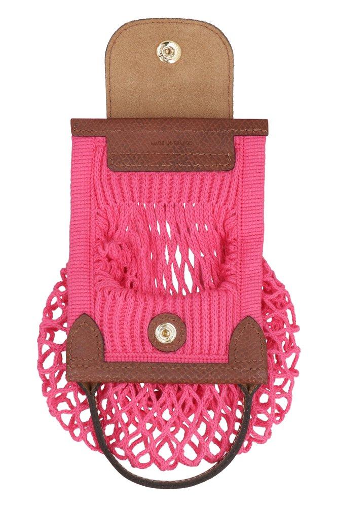 Longchamp Le Pliage Filet Xs Cotton Top-handle Bag in Pink