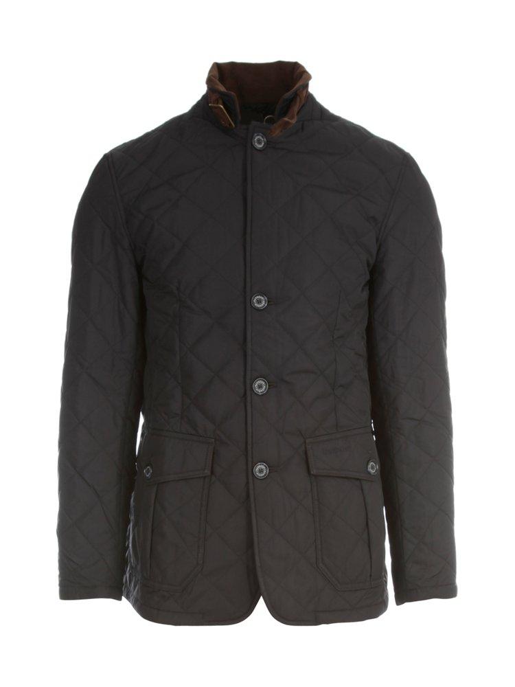 Barbour Quilted Lutz Jacket in Black for Men | Lyst