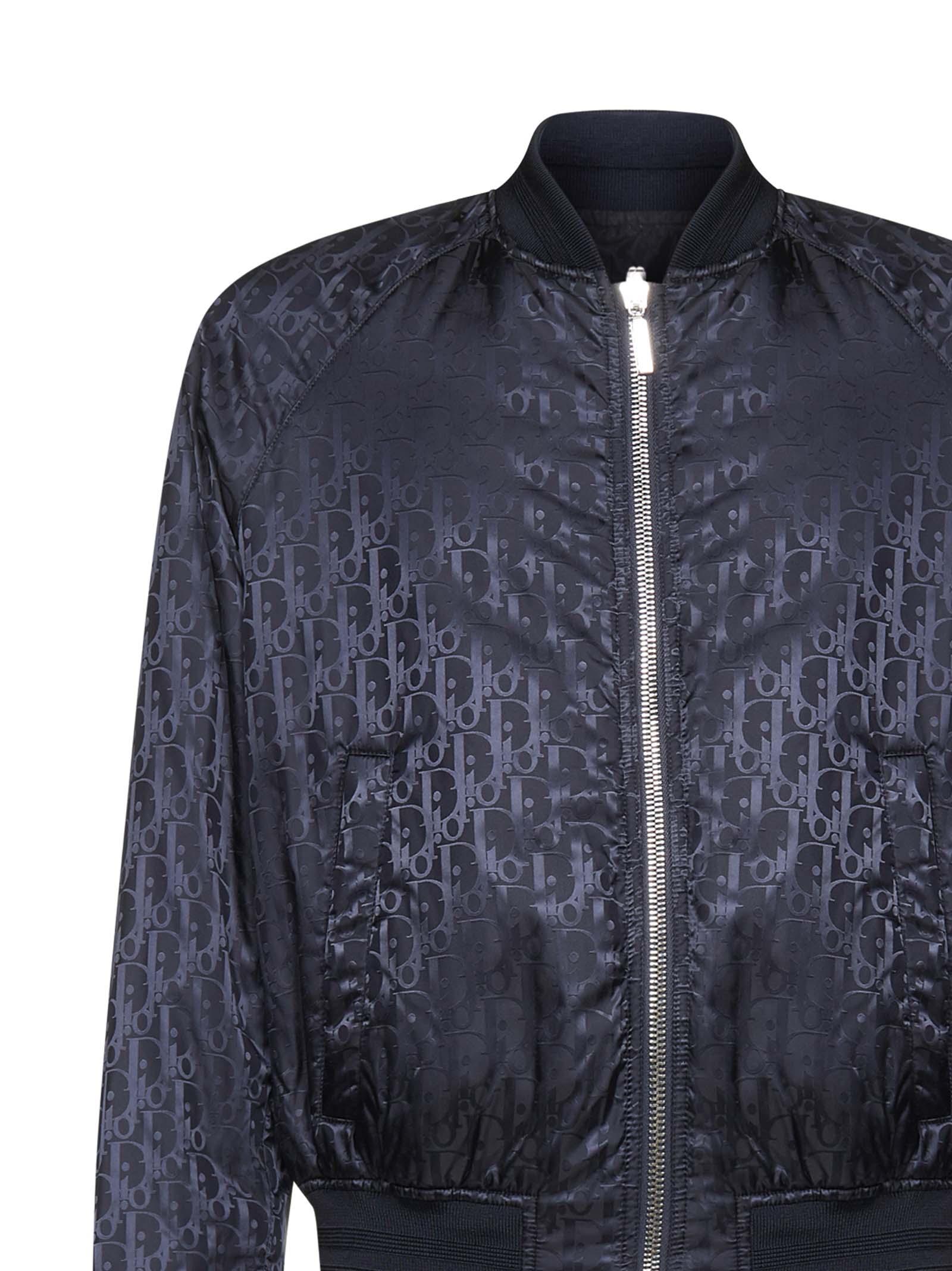Dior Reversible Dior Oblique Bomber Jacket in Blue for Men | Lyst