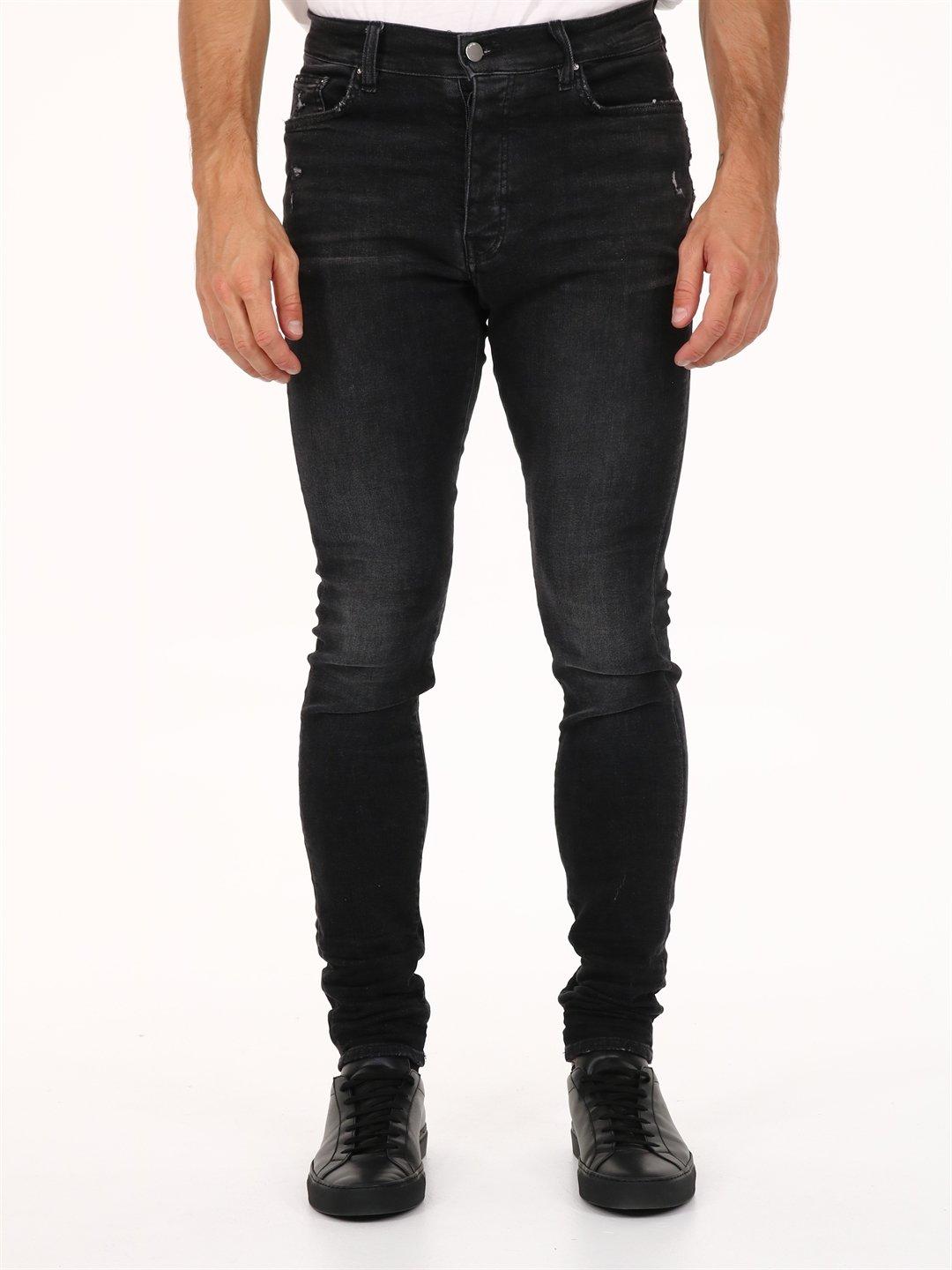 Amiri Denim Grey Stack Jeans in Gray for Men - Lyst