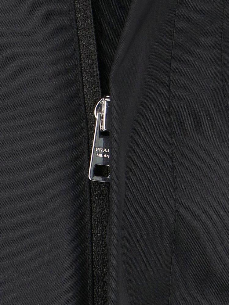 Prada logo top zip pants
