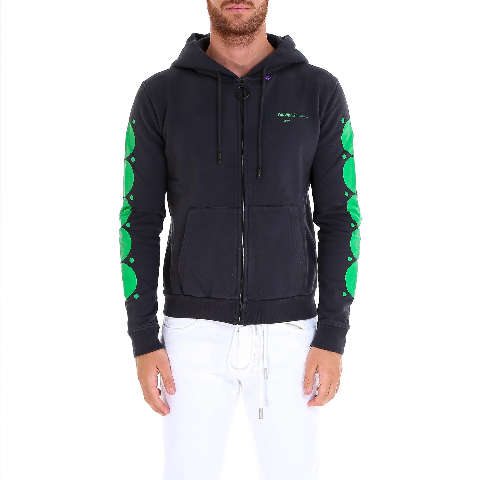 off white logo print hoodie